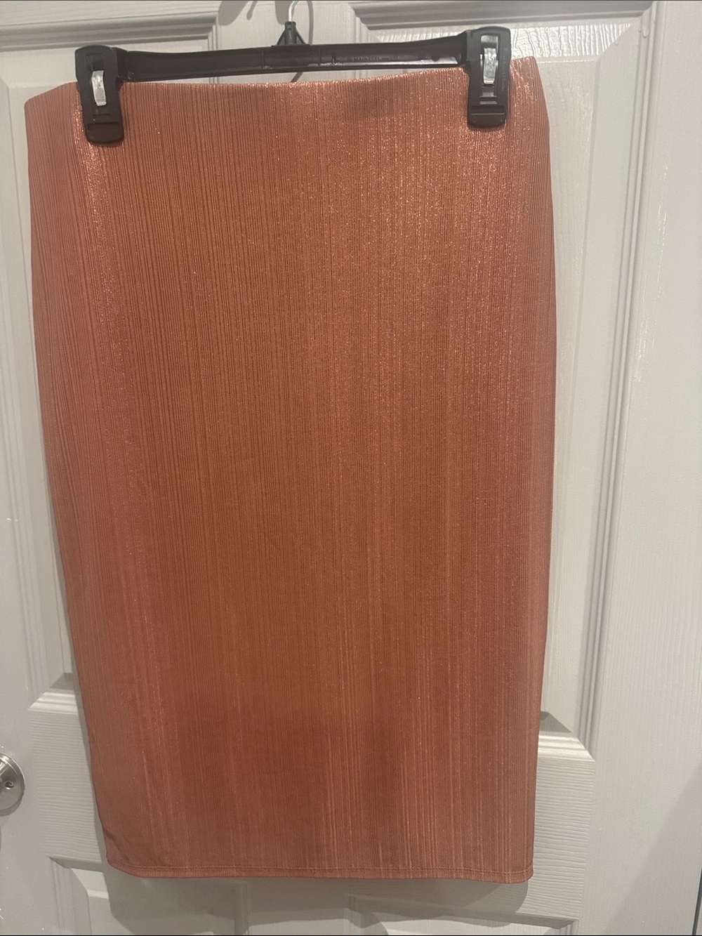 BOLD elements Copper Ribbed Pencil Skirt
